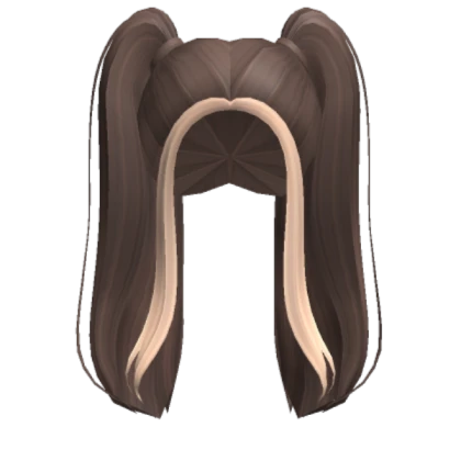 Long Blonde & Brown High Set Pigtails