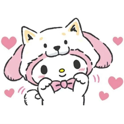 my melody and kuromi matching icon