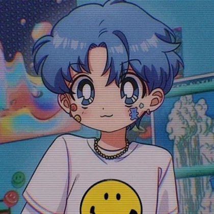 Aesthetic | boy Anime Blue