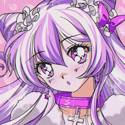 Aesthetic | Anime girl Kawaii Purple