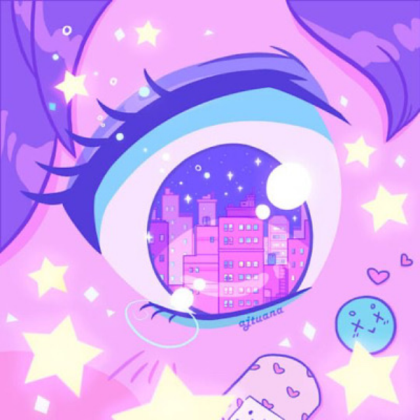 Aesthetic | Kawaii Purple eye