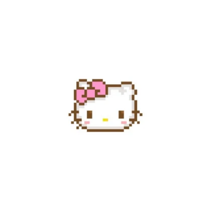 Kawaii cute hello Kitty icon pixel art