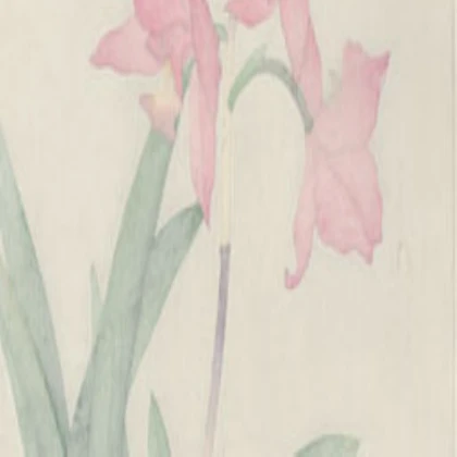 japanese art - pale pink orchids p2