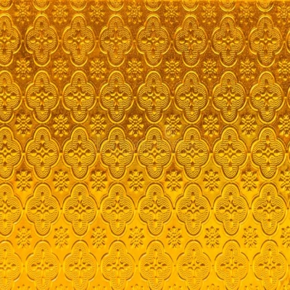 yellow pattern glass window