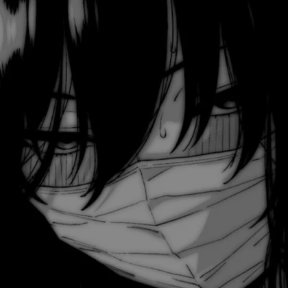 Black and white anime girl