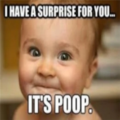 i have a surprise its poop