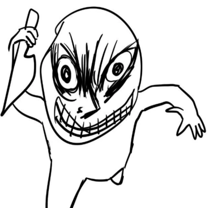 Knife in hand doodle