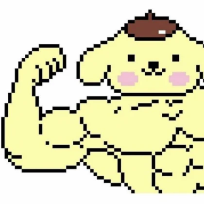 pompompurin sanrio buff strong muscles