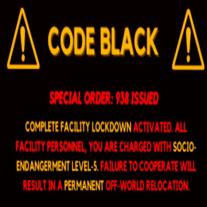 Code Black (Innovation Inc. Thermal Power Plant)