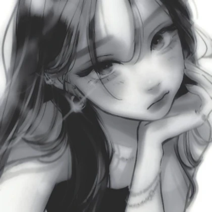 Aesthetic girl | Black and white Blur Blurry