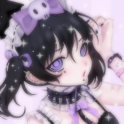 Aesthetic anime girl | Blurry Purple Goth