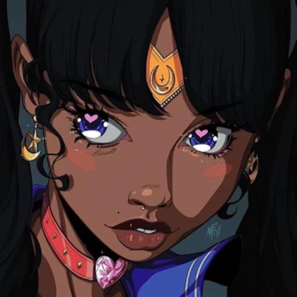 Aesthetic | Black anime girl Sailor Moon