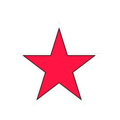 Soviet Star (White and Black Outline)