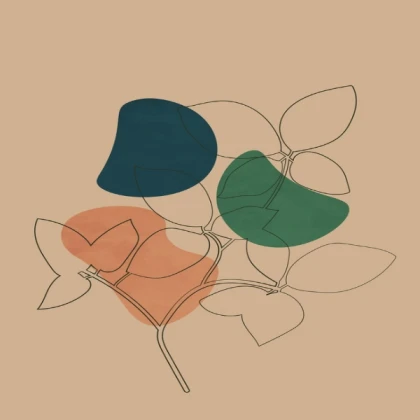 minimal flower art