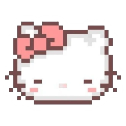 Aesthetic pastel pixel hello kitty