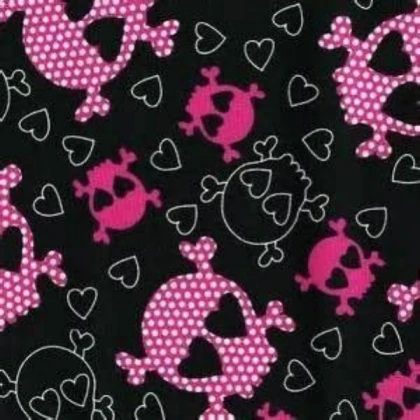 scene pink and white skulls