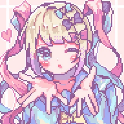Kawaii | Anime girl Pixel Pastel Game