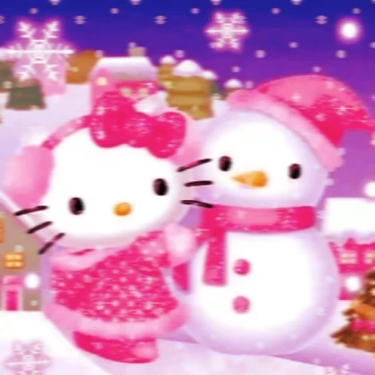 Hello Kitty Winter Pink Pfp Christmas Royale High