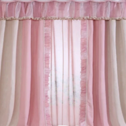 Pink curtains
