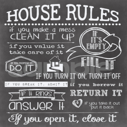 House Rules Chalkboard