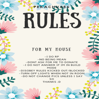 rules for house bloxburg
