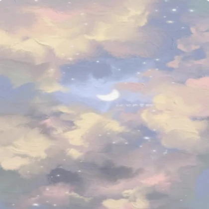 Pastel pink blue galaxy sky