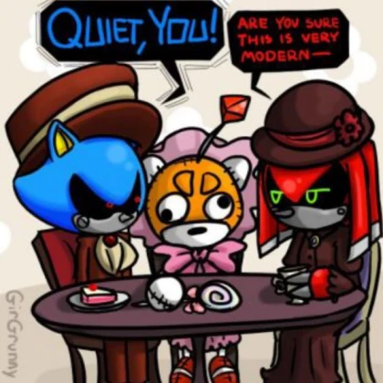 Metal Sonic and Knuckles with Tails doll