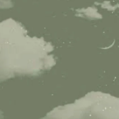 clouds sage green sky aesthetic preppy moon soft