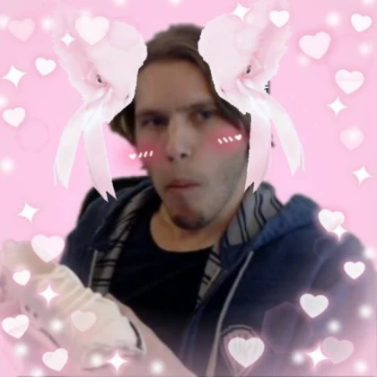 Jerma with cat ears eating a shoe cake