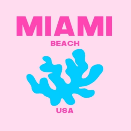 Preppy Miami Beach poster