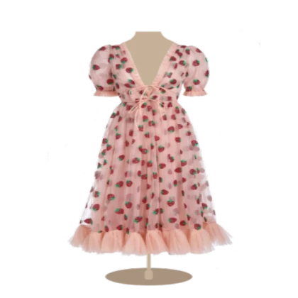 strawberry dress realistic aesthetic png
