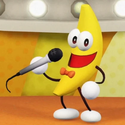 The dancing banana from Shovelware's Brain Game