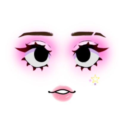 Pretty, face, mask, stars, pink, girl pretty face