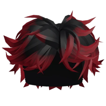 Grunge Boy Hair in Black to Red