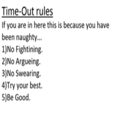 BAHS Time-Out Rules