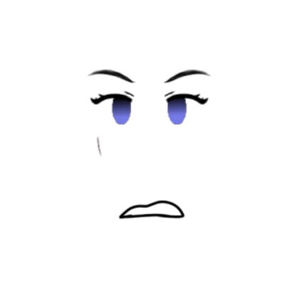 Light Blue Eyes, Cheek Scar, Female Disgusted