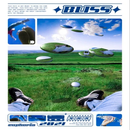 Y2k frutiger aero graphic brutalism cyber Poster