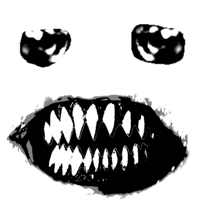 Scary disturbing face