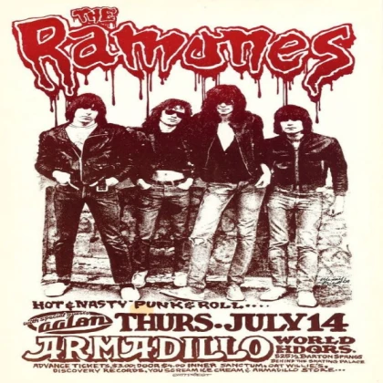 ramones punk rock band poster vintage music 70s