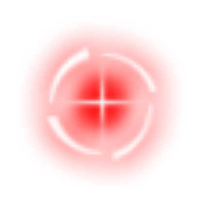 red glow crosshair
