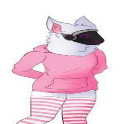 Cute Pink protogen looking shy