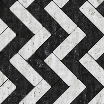 Seamless black & white tile pattern