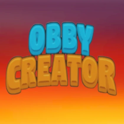 Obby Creator with a Sunset background