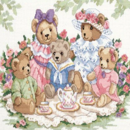 Vintage Teddy Bear Painting