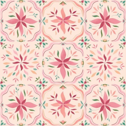pink kitchen tiles