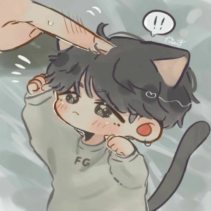 Cute cat anime baby decal