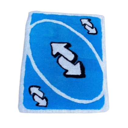 UNO REVERSE RUG STICKER PNG FLOOR CARPET BLUE BOY