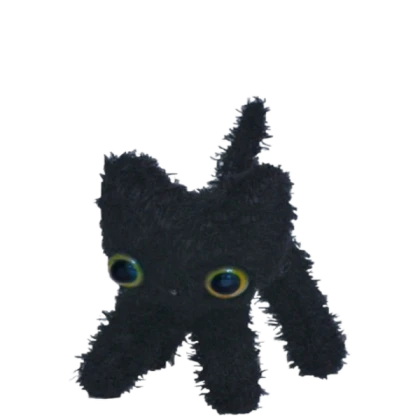 Cat Kitty Plushie Plush Black