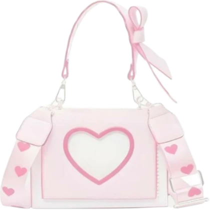 ♡ pink heart handbag png