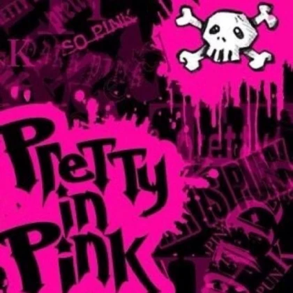 Y2k emo pretty in pink skull